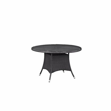 MODWAY FURNITURE 47 in. Convene Round Outdoor Patio Dining Table, Espresso EEI-1916-EXP